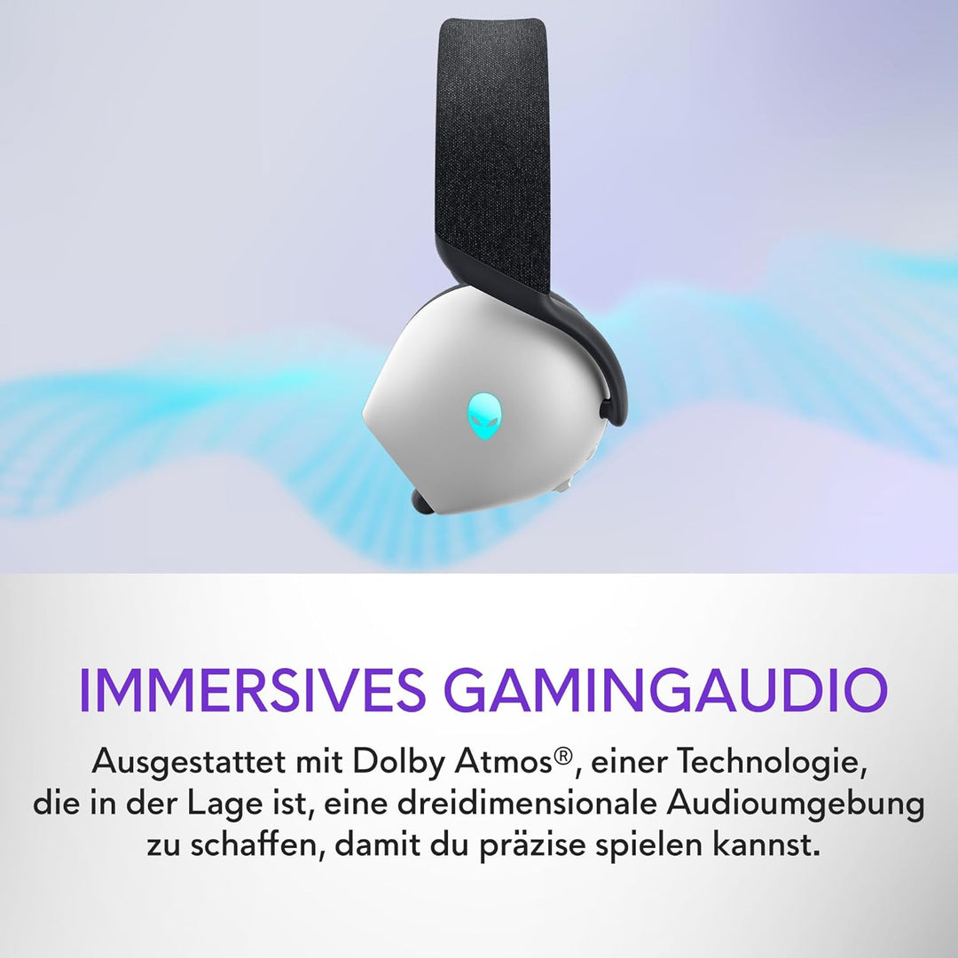 Alienware Tri-Mode Wireless Gaming Headset AW725H – Dolby Atmos, KI-Geräuschunterdrückung, AlienFX-R