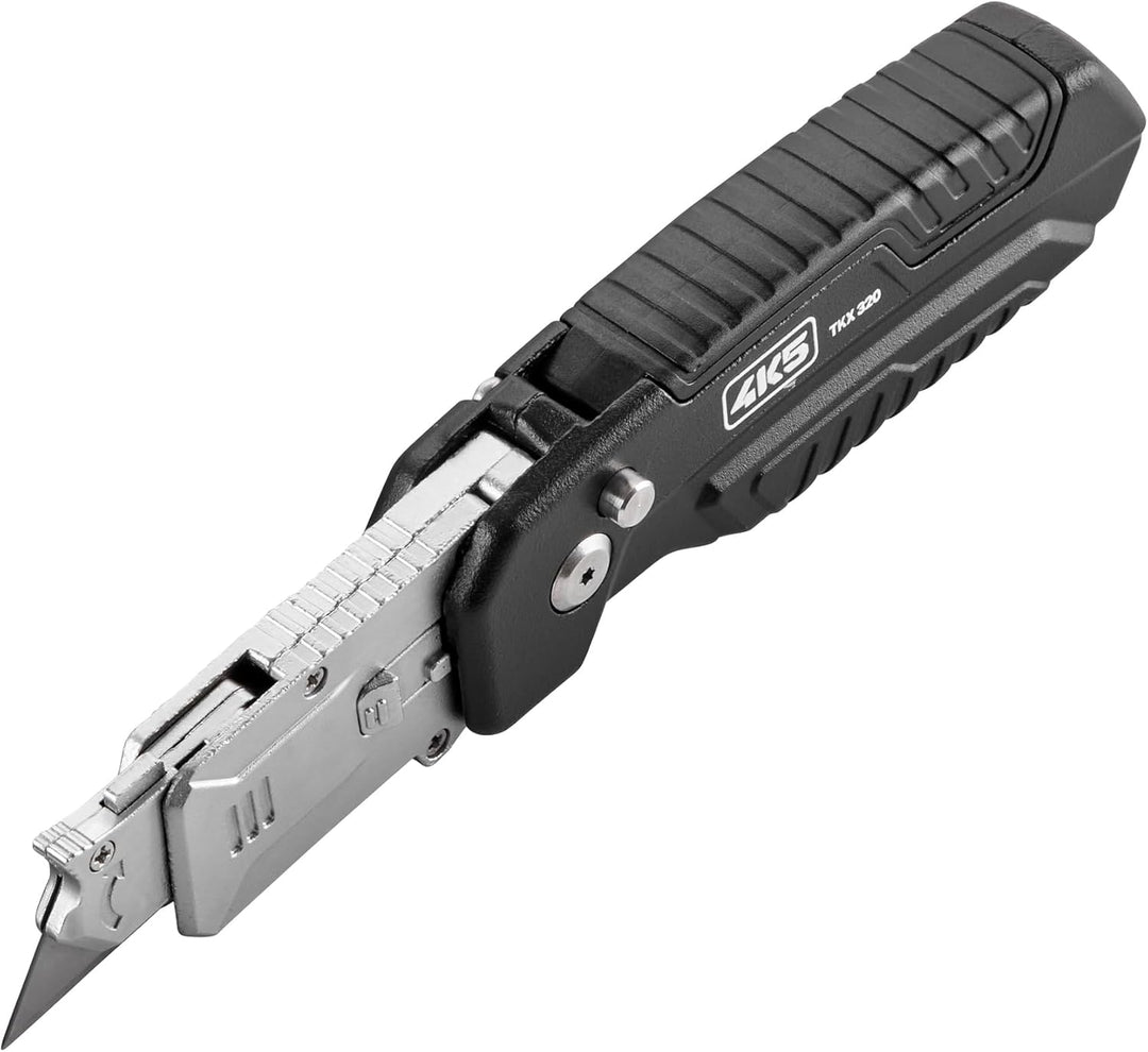 Cuttermesser, TKX 320, mit SK4 Trapezklinge | Schaber-Funktion, 45°/90° einstellbare Klinge, Integri
