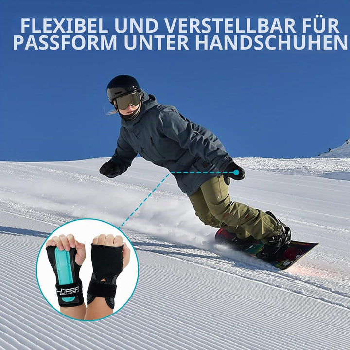 Handgelenkschoner für Snowboarden, Skifahren, Skateboarden, Sport-Handgelenkstützschutz (1 Paar), S