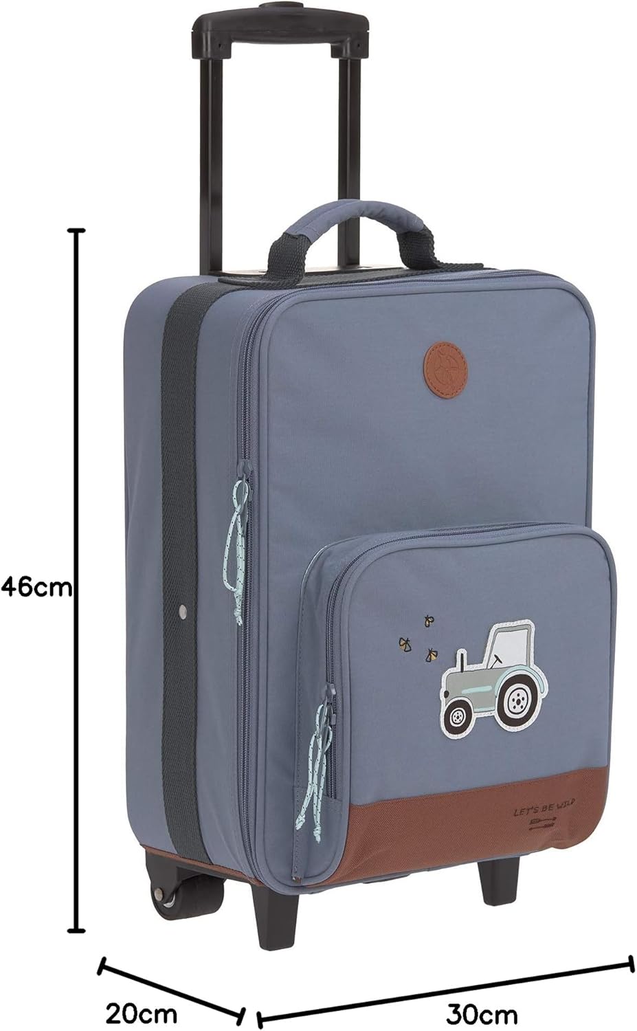 LÄSSIG Kinderkoffer Trolley Reisekoffer mit Teleskopstange und Rollen für Kinder Handgepäck/Trolley