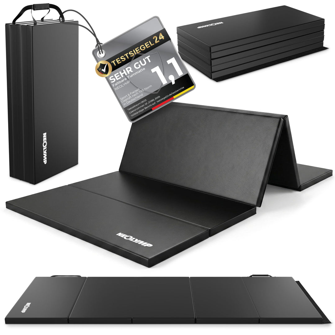 NEOLYMP Turnmatte klappbar - Faltbare Gymnastikmatte für Zuhause - Dicke Fitnessmatte für Kampfsport