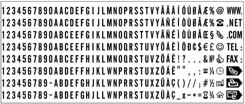 Trodat Printy 4928 typo Textstempel zum Selbersetzen, selbstfärbend, 7-zeilig, Abdruckfarbe Schwarz