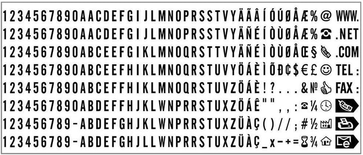 Trodat Printy 4928 typo Textstempel zum Selbersetzen, selbstfärbend, 7-zeilig, Abdruckfarbe Schwarz