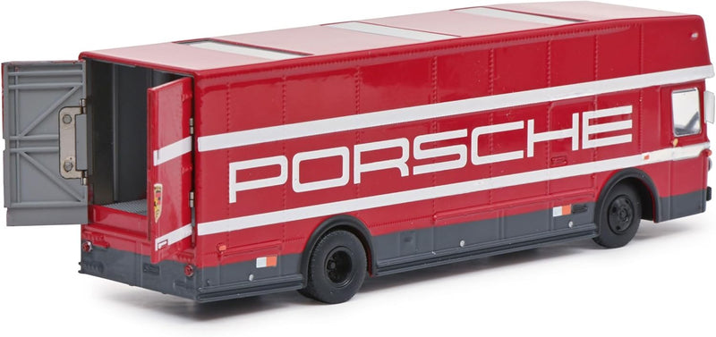 Schuco 452026100 Mercedes-Benz Renntransporter Porsche 1:64, Mehrfarbig, Large