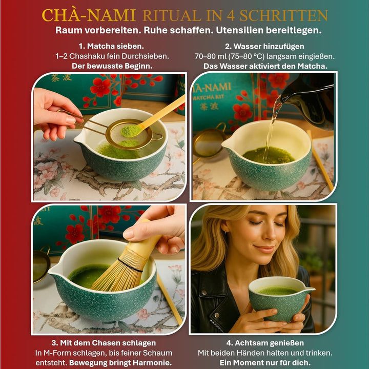 Matcha Besen Bambus – 100 Borsten für cremigen Matcha-Schaum – Japanischer Chasen für Teezeremonie –