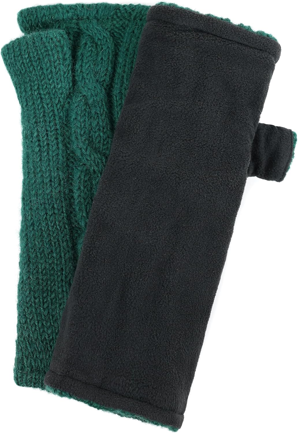 McRon Damen Gestrickte Pulswärmer Modell Emily Petrol, Petrol
