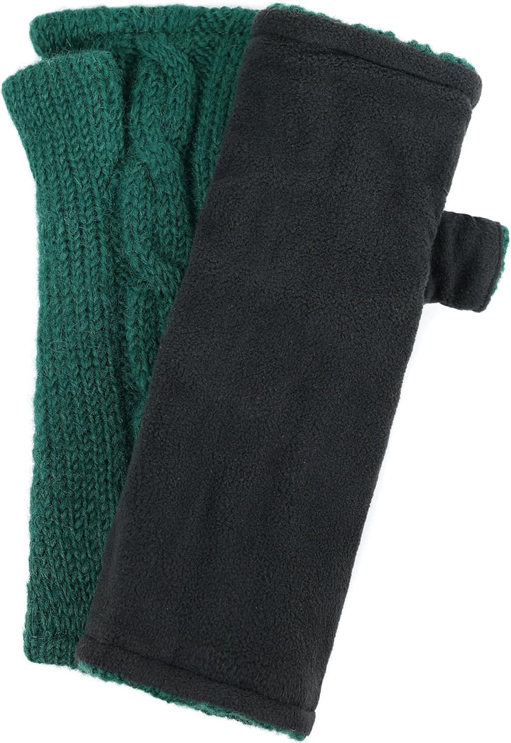 McRon Damen Gestrickte Pulswärmer Modell Emily Petrol, Petrol