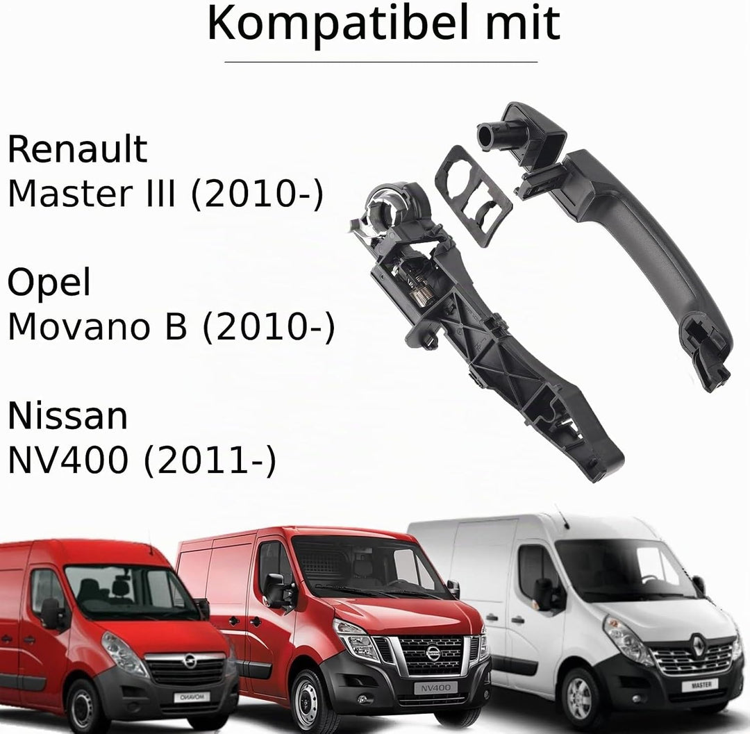 Twowinds Rechter Türgriff + kompletter Mechanismus 806070377R Master III Movano B NV400