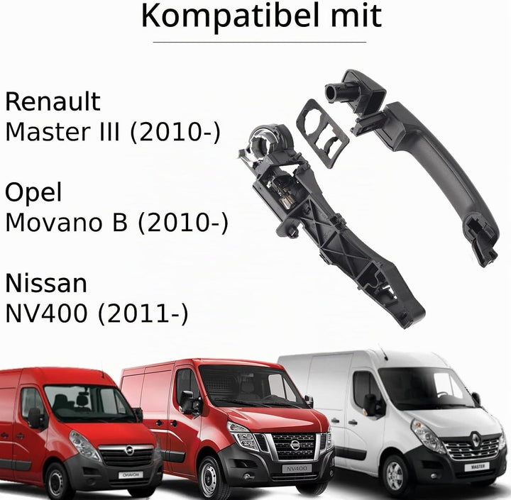 Twowinds Rechter Türgriff + kompletter Mechanismus 806070377R Master III Movano B NV400