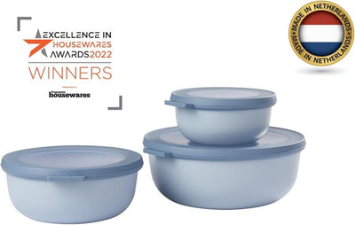 set cirqula rond 3-delig (350+750+1250) - nordic blue Nordic Blue Set 3-teilig (350, 750, 1250 ml)