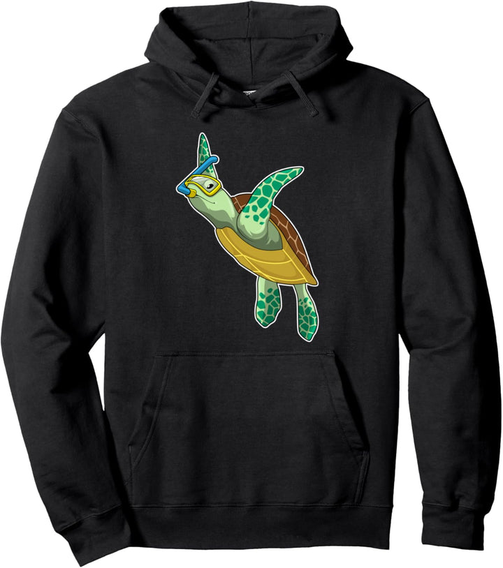 Schildkröte Tauchen Schwimmbrille Schnorchel Pullover Hoodie