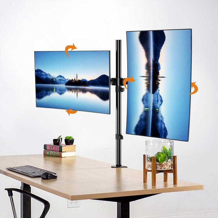 Bildschirmhalterung, Monitor Tischhalterung für 2 Monitore Monitorhalterung Höhenverstellbar 80cm St