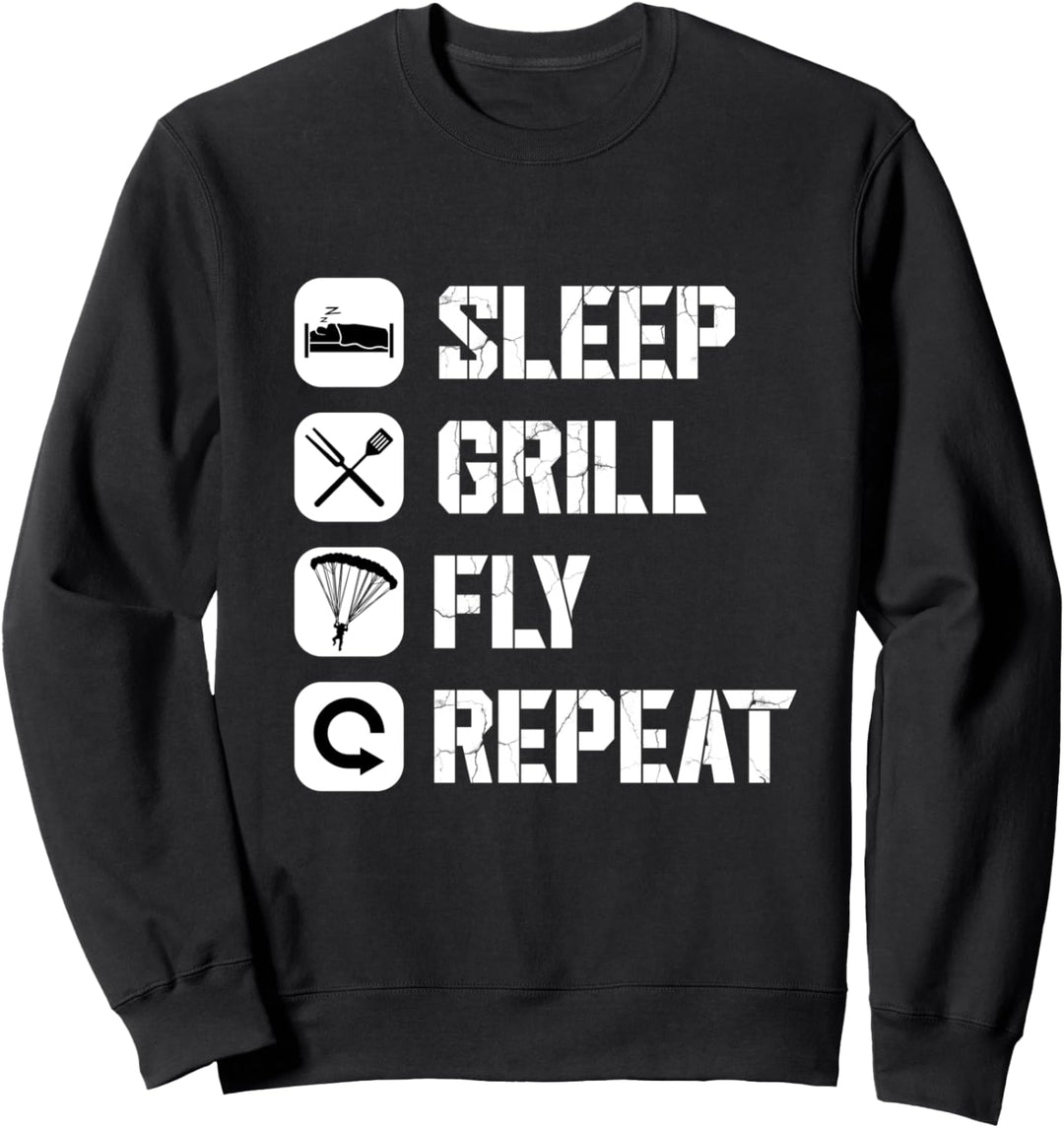 Gleitschirmfliegen Paragleiter Paragliding Camping Geschenk Sweatshirt