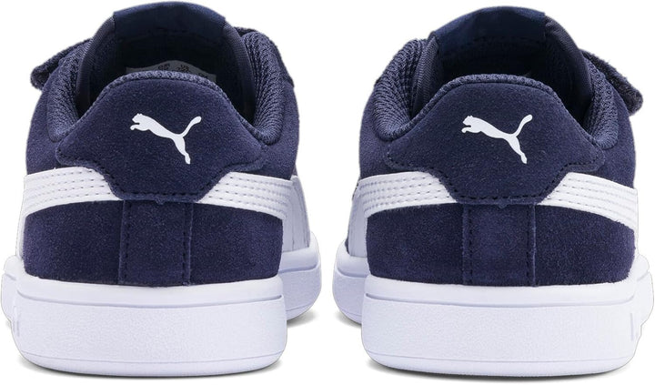 Puma Smash CV V Unisex-Kinder Sneakers 27.5 EU Peacoat Puma White, 27.5 EU Peacoat Puma White