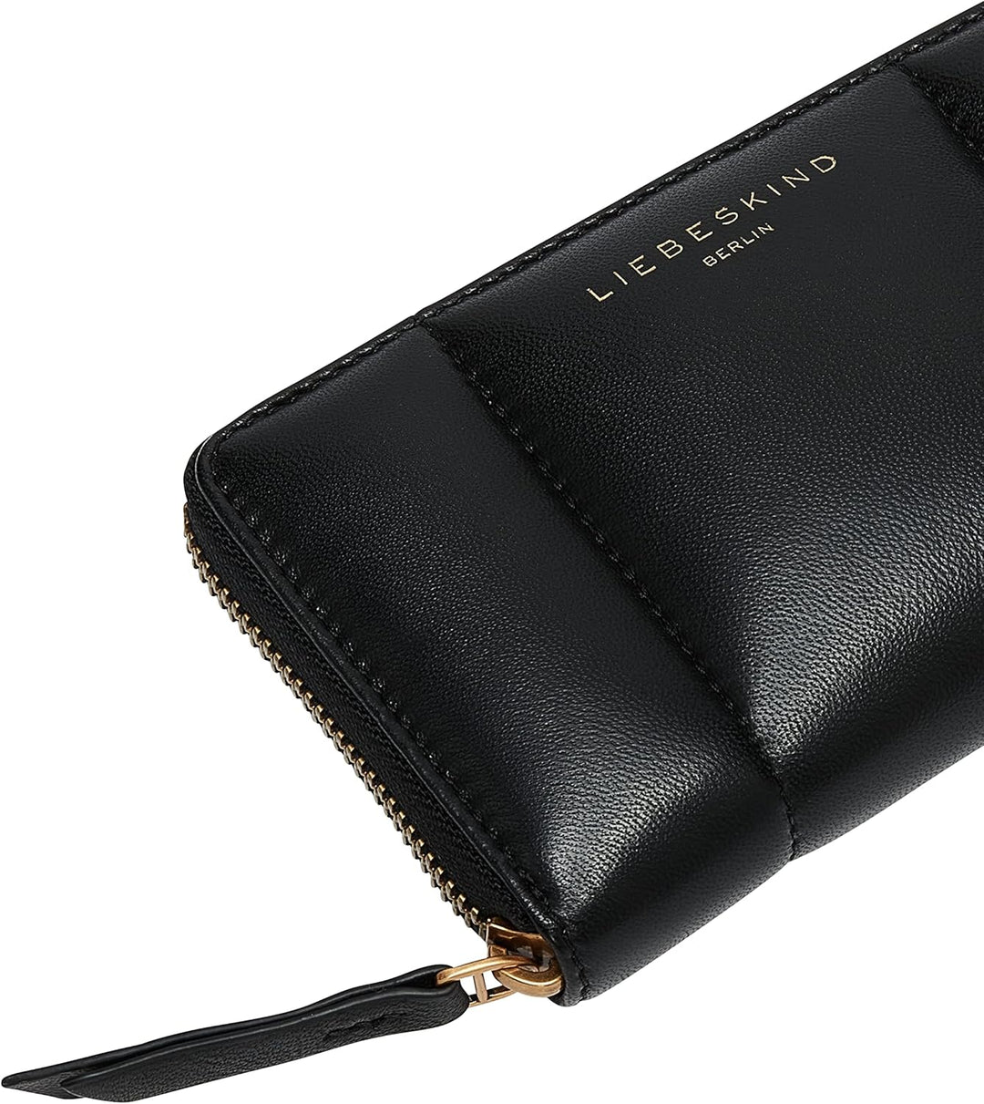 Liebeskind Berlin TYRA Frieda Geldbörse, Medium (HxBxT 9.5cm x 16.5cm x 2cm), Black Schwarz, Schwarz