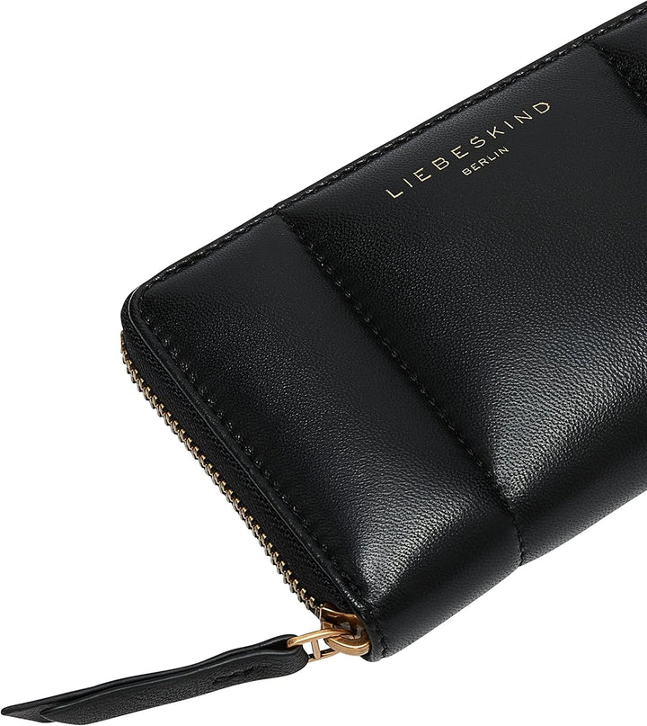 Liebeskind Berlin TYRA Frieda Geldbörse, Medium (HxBxT 9.5cm x 16.5cm x 2cm), Black Schwarz, Schwarz