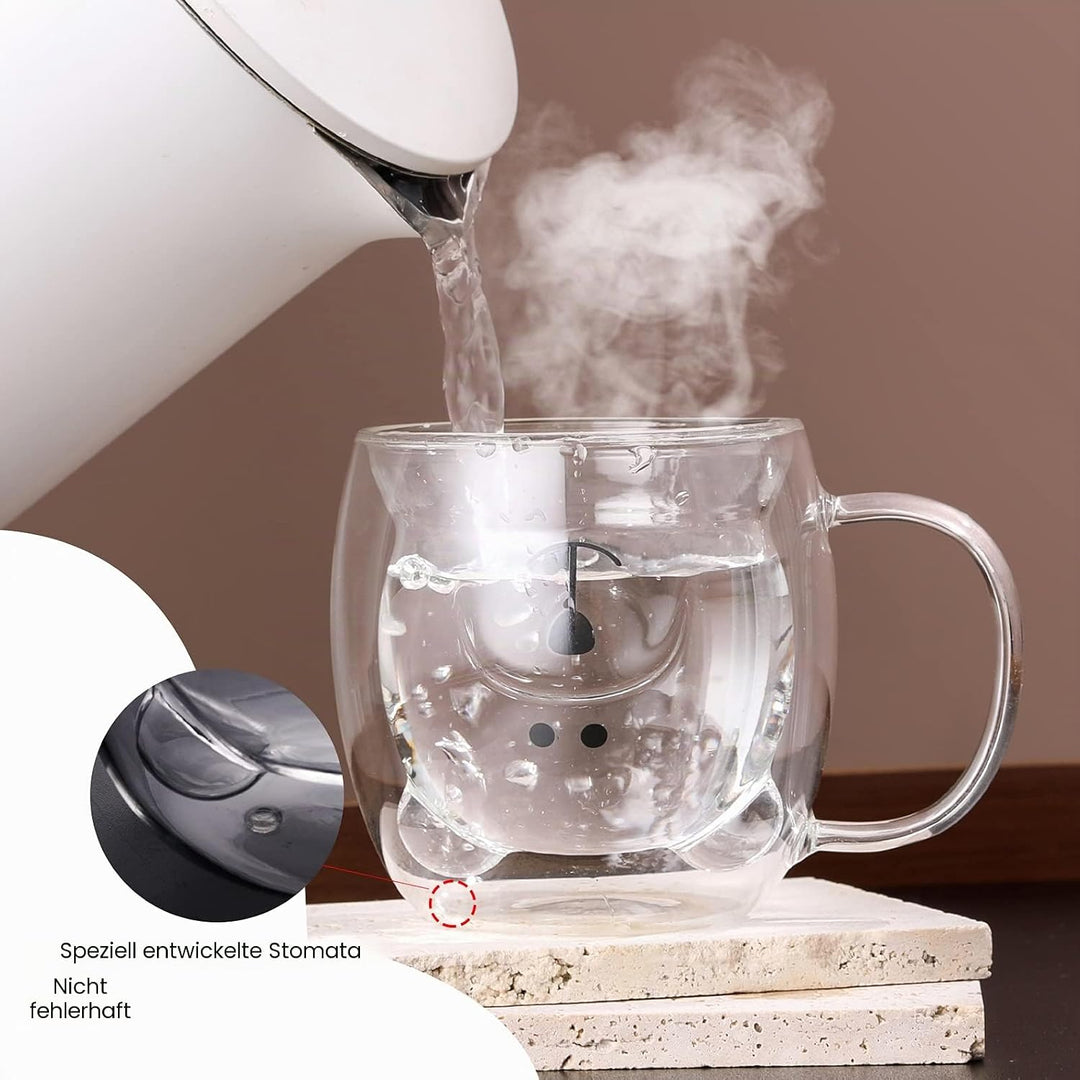 SHENDONG Süsse Bärenbecher Süsse Tassen Bär Tee Kaffeetasse mit Griff 8.5oz Milchtasse für persönlic