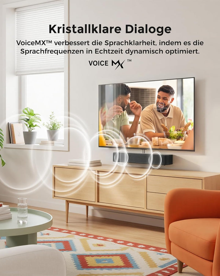 ULTIMEA 2.1 Soundbar für TV Geräte mit integriertem Subwoofer, APP-Steuerung, 132W All-in-One PC Sou