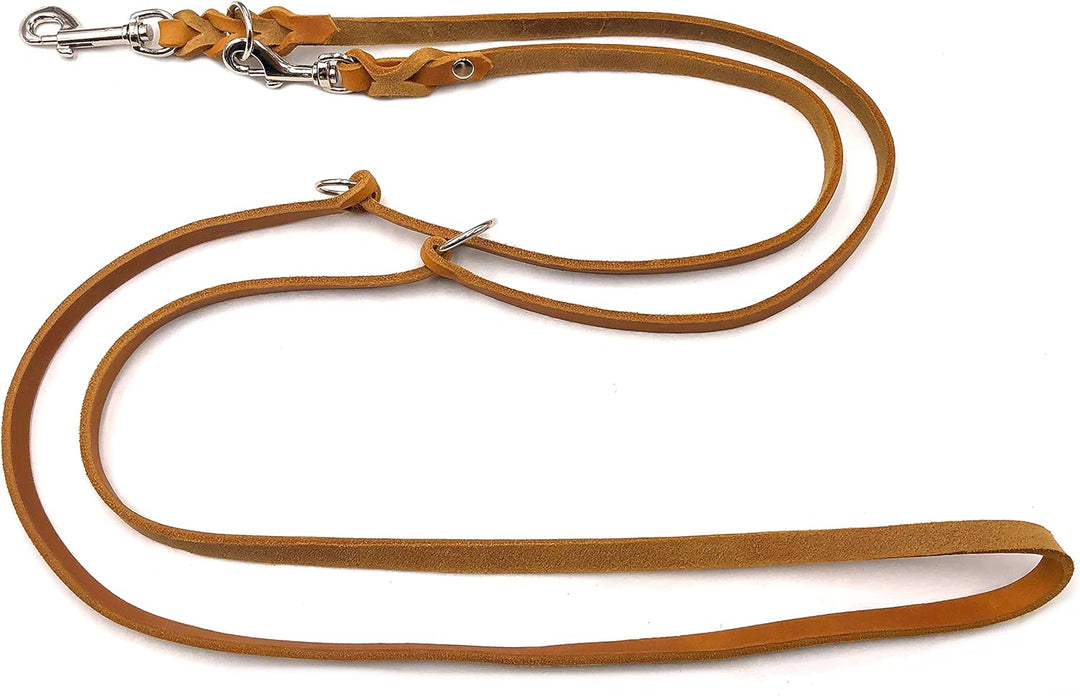 Hundeleine Fettleder kleine Hunde/grosse Hunde 2m / 2,40m / 2,80m / 3,50m / 5m Doppelleine verstellb