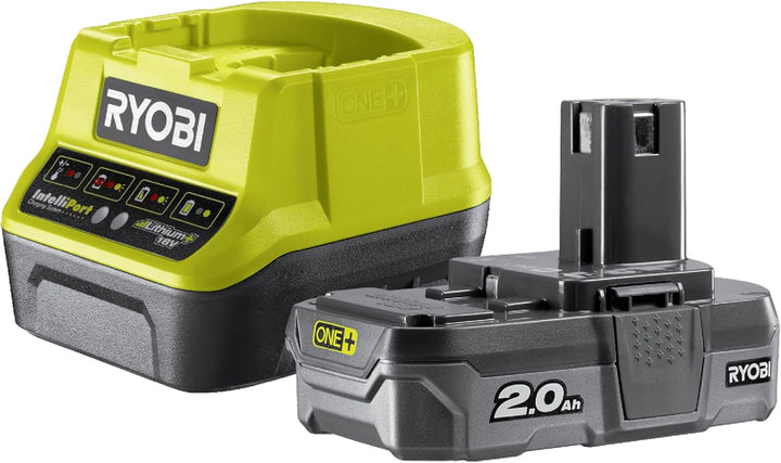 RYOBI 18 V ONE+ Akku-Bohrschrauber Set R18DD3-120S, inkl. 1 x 18 V 2,0 Ah Lithium+ Akku, Ladegerät,