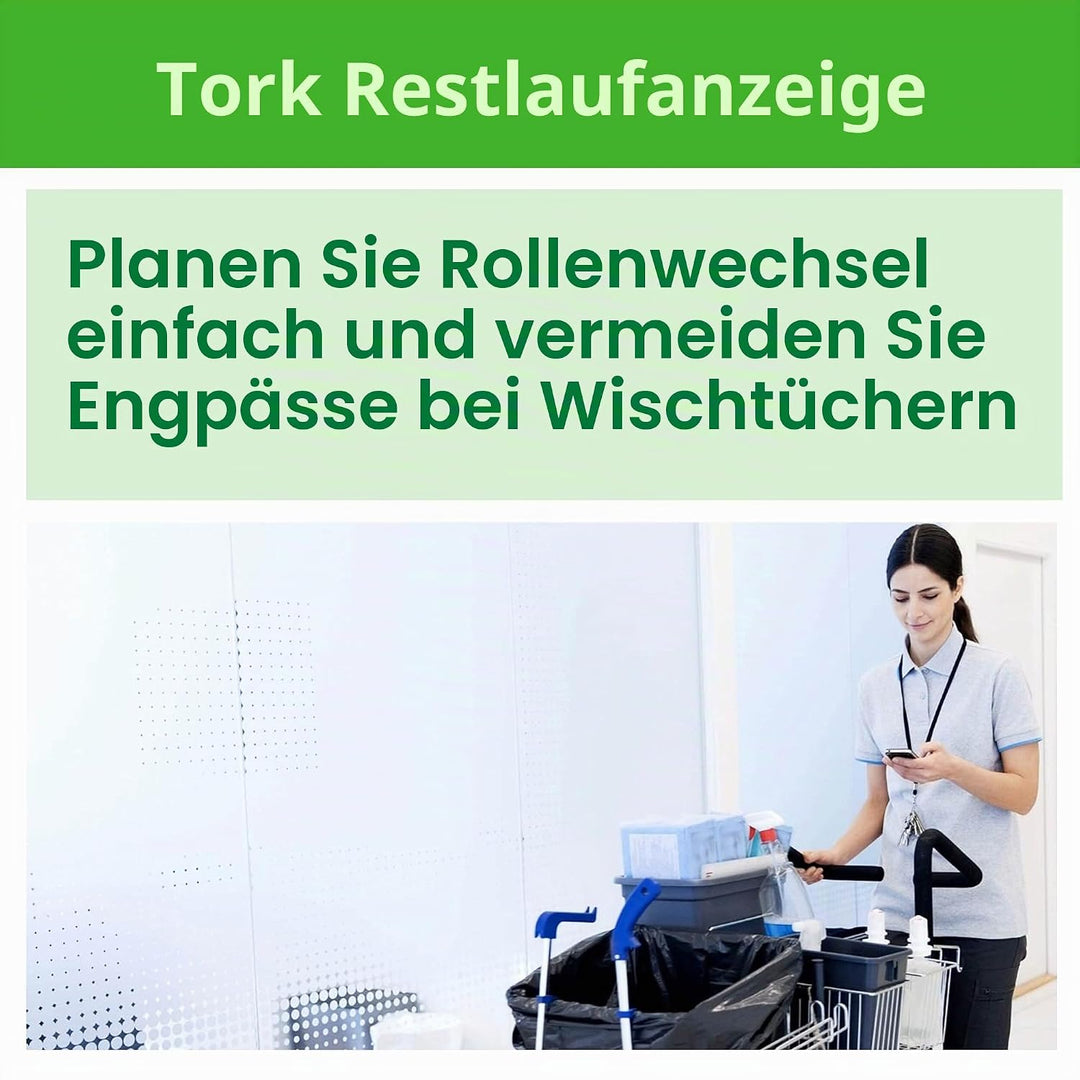 Tork 100130 Mehrzweck Papierwischtücher für das M1 Innenabrollung Mini Spendersystem / 1-lagiges sta