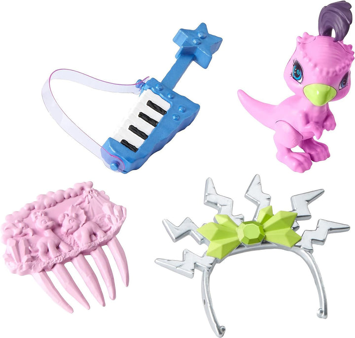 Cave Club GTH04 - Cave Club Bashley Puppe (25,4 cm), prähistorische Modepuppe mit Haus-Dinosaurier,