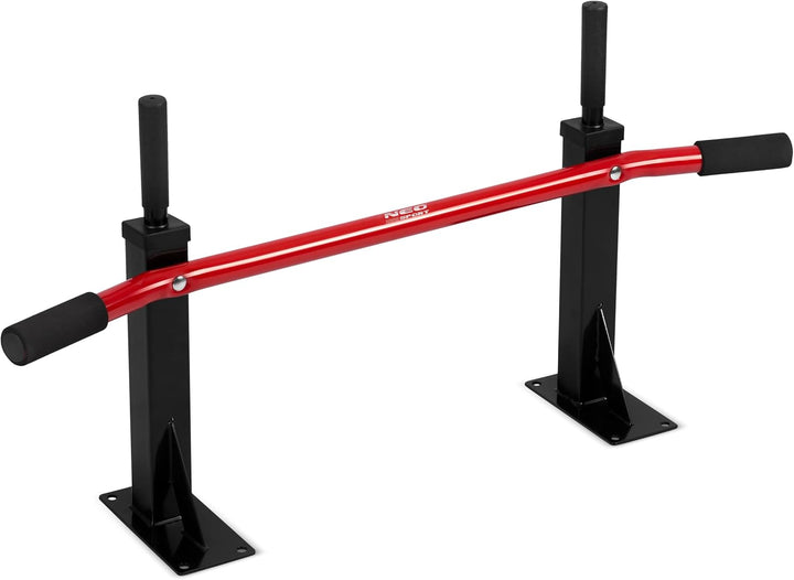 NEO SPORT Klimmzugstange NS-315 zum Hochziehen von Krafttrainingsübungen aus verstärktem Stahl 4 rut