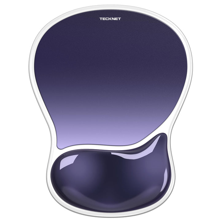 TECKNET Mauspad mit Gel-Handgelenkauflage, Ergonomische Tropfenförmige Vertiefung, Passt &amp; Weich, Wa