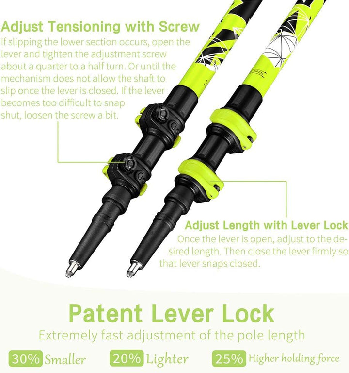 FitTrek Wanderstöcke - Trekkingstöcke Kork - Walking Stöcke Teleskop - Nordic Walking Stock Verstell