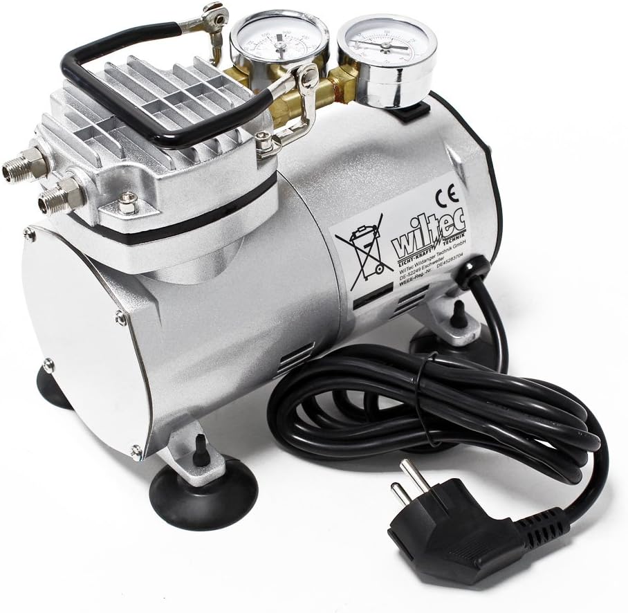 Airbrush Kompressor AS20W Vakuumpumpe Airbrushkompressor 4 bar Einzylinder