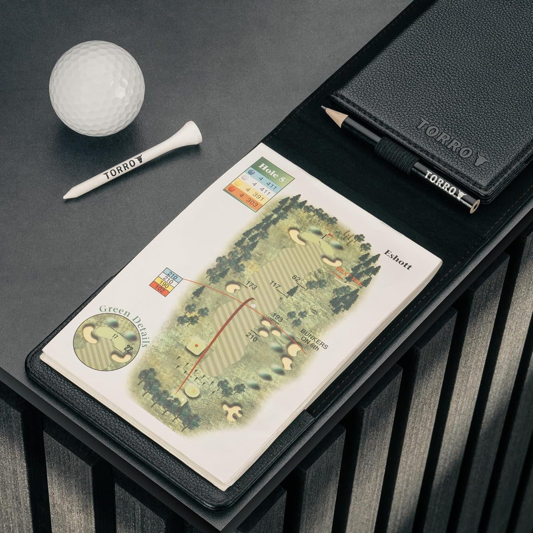 TORRO Golf Scorekartenhalter und Laufleistung Buch Halter – Golf Scorekartenhalter und Laufleistung