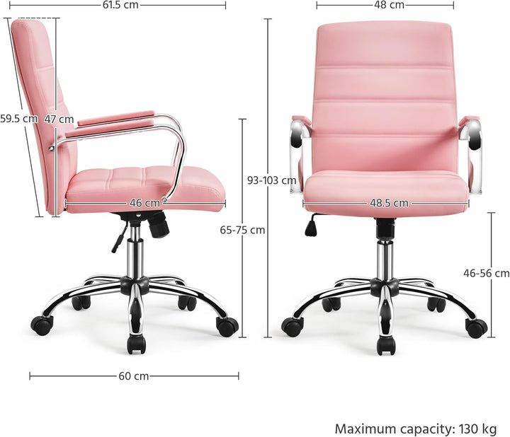 Yaheetech Ergonomischer Bürostuhl Arbeitsstuhl Drehsessel, Höhenverstellbarer Schreibtischstuhl mit