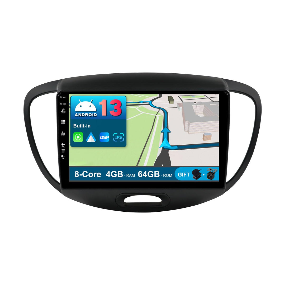 JOYX Android 12 IPS Autoradio Passt für Hyundai I10 (2007-2013) - 4G+64G - Eingebaut DSP/Carplay/And