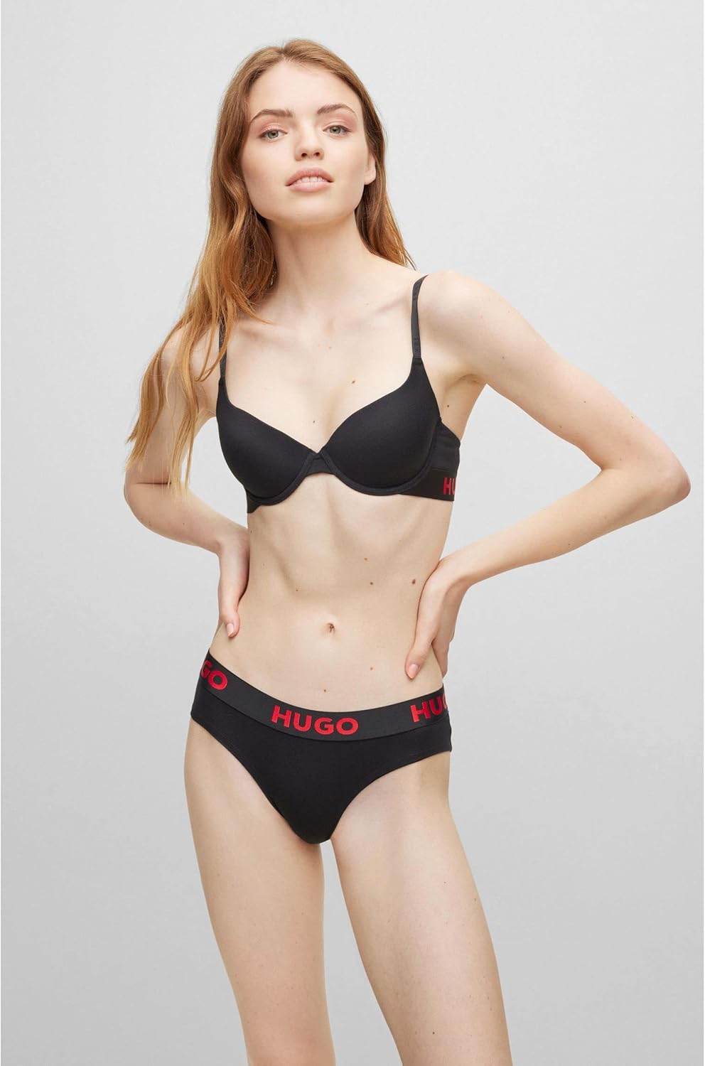 HUGO Damen Bra Sporty Underwire BH 70C Black1, 70C Black1