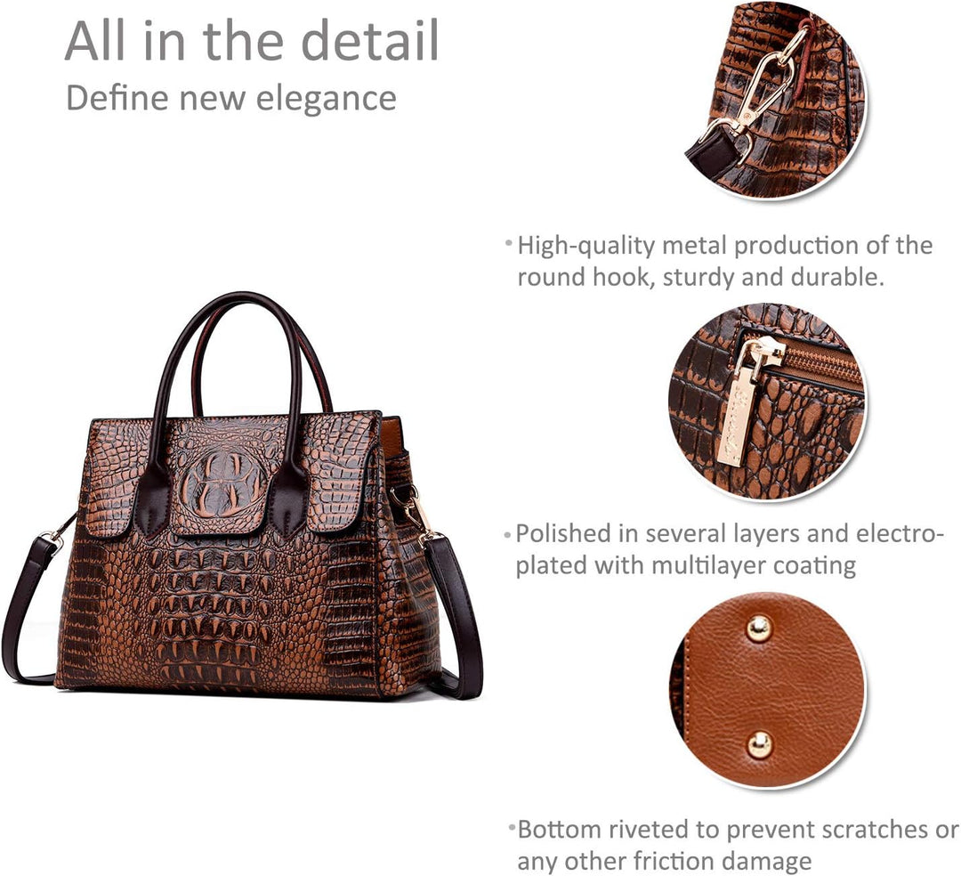 NICOLE & DORIS Taschen Handtaschen designer taschen Krokodil Top umhängetasche luxuriöse ledertasche