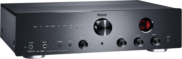 Magnat MA 700, High-End-Hybrid-Verstärker mit Röhrenvorstufe und Transistor-Leistungsendstufe Schwar