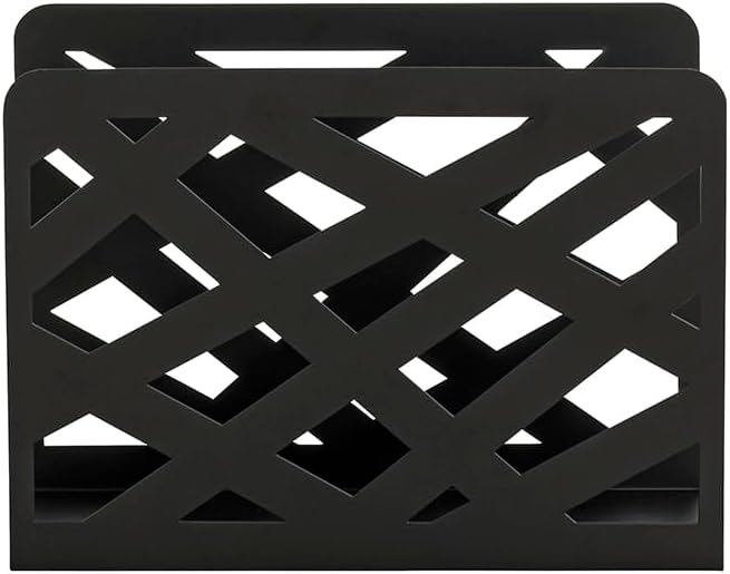 HAKU Möbel Zeitungsständer, Metall, schwarz, B 35 x T 10 x H 26 cm