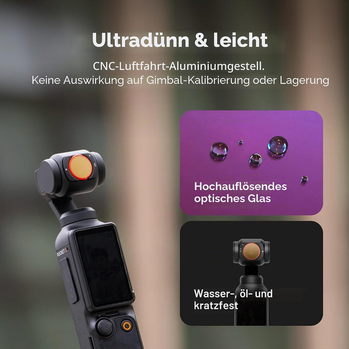 PGYTECH Black Mist 1/4 Filter für DJI Osmo Pocket 3/Pocket 4 /Xtra Muse, Magnetischer Linsenfilter f