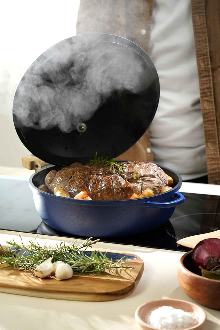 COOKUT - Die fabelhafte 8-in-1-Pfanne - Einzigartiges Utensil, das Pfanne und Schmorpfanne ersetzt -