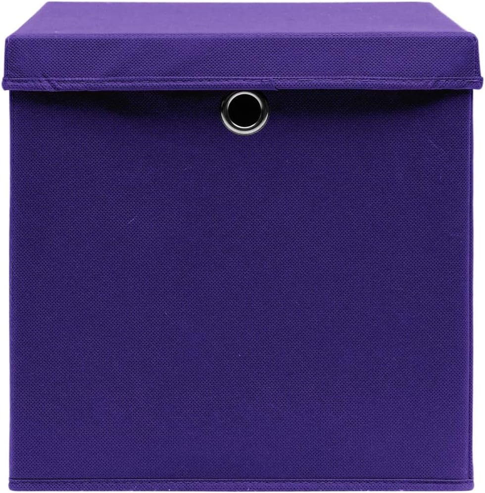 WIFESE 4 Stück Aufbewahrungsbox Mit Deckel 32X32X32 cm Faltbox Mit Fingerloch Storage Boxes Faltbare
