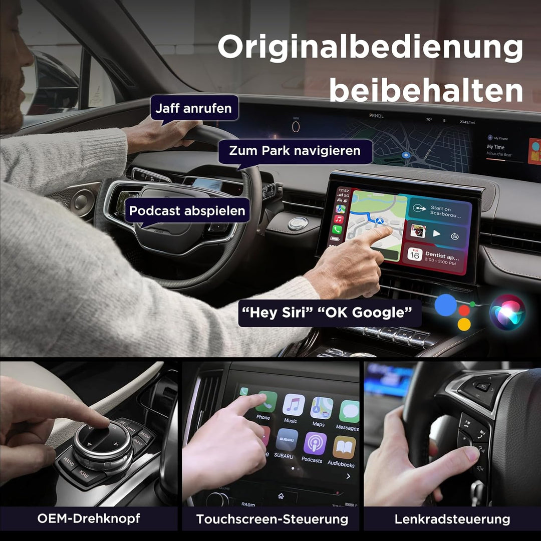CarPlay Wireless Adapter Android Auto - U2AC-01 Kompatibel mit iPhone 17 Pro MAX 16-12 und Android 1