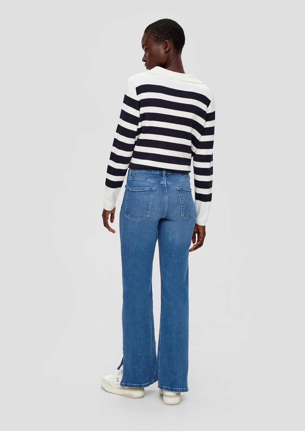 s.Oliver Damen Jeans-Hose Flare Selina 32W / 30L Blau, 32W / 30L Blau