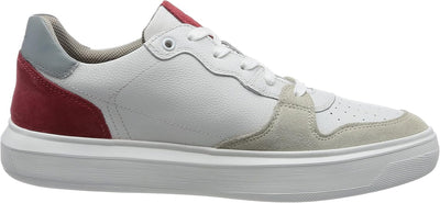 Geox Herren U Deiven Sneaker 43 EU White Dk Red, 43 EU White Dk Red