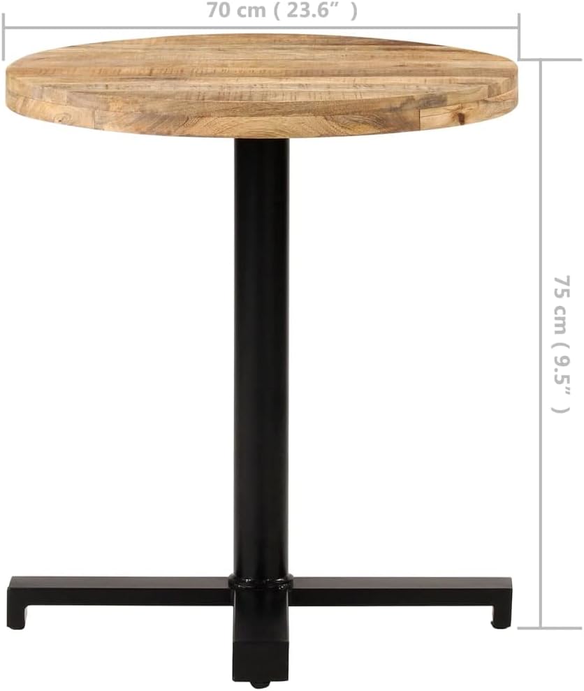 vidaXL Raues Mangoholz Bistrotisch Bartisch Stehtisch Tresentisch Küchentisch Esstisch Bartresen Tis