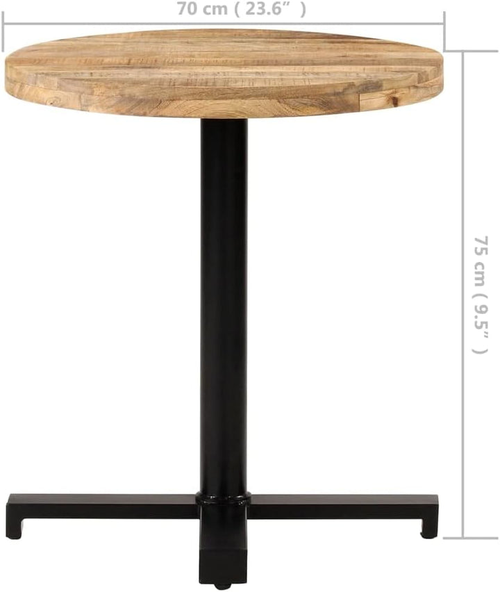 vidaXL Raues Mangoholz Bistrotisch Bartisch Stehtisch Tresentisch Küchentisch Esstisch Bartresen Tis