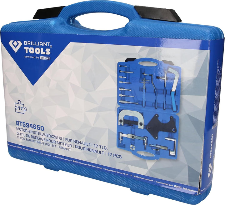 BRILLIANT TOOLS BT594650 Motor-Einstellwerkzeug-Satz für Renault [Powered by KS TOOLS] 17-tlg., 17-t
