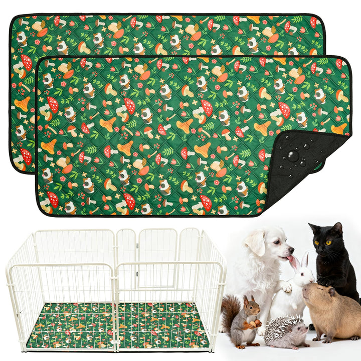 2 Stück PIPI Pads 120x60cm für Meerschweinchen, wasserdichte & rutschfeste Unterlage mit 4 Lagen, su