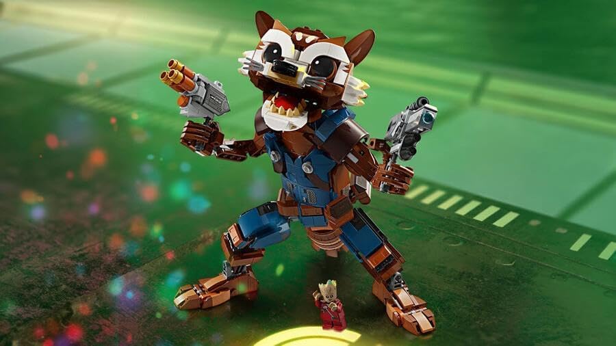 LEGO Marvel Rocket & Baby Groot, baubares Superhelden-Spielzeug für Kinder aus Marvel Studios' Guard