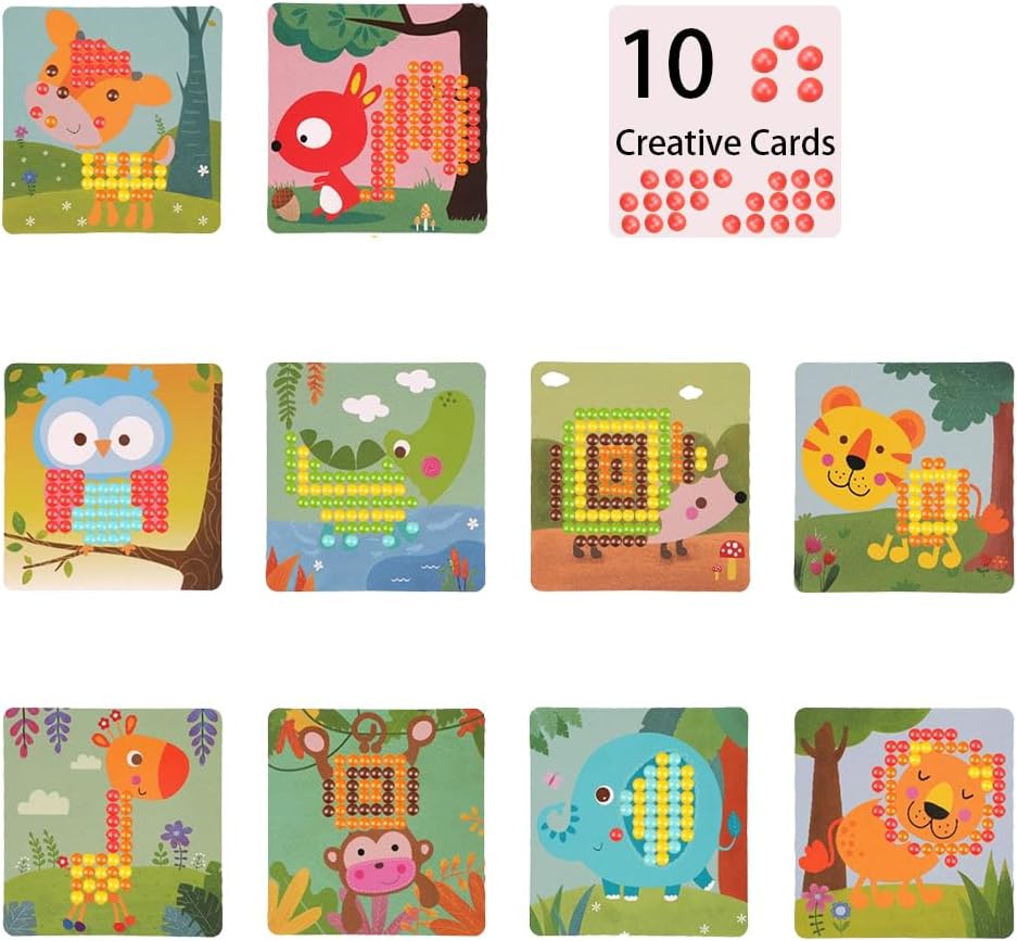RANJIMA Mosaik Steckspiel, Mosaik Bastelset Kinder, Steckspiel ab 3 4 5 Jahre,mosaik steckspiel Pegb