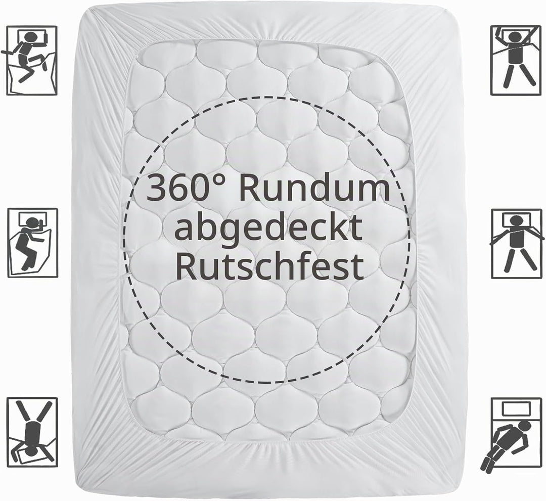 DUANDUAN Matratzen Topper 90x190cm,weicher Topper, Matratzenauflage mit tiefen Taschen,Maschinenwasc